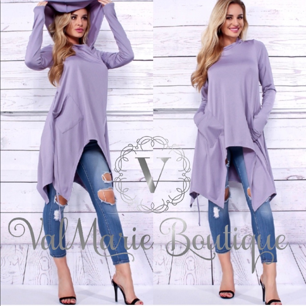 π₯FINAL PRICEπ₯Lilac hooded cape pull over - Picture 2 of 2